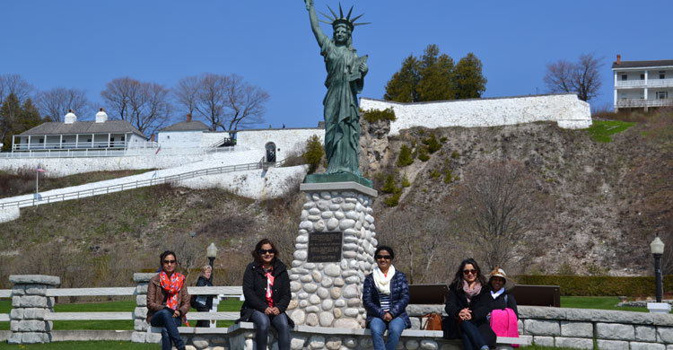 Mackinac Island: Automobiles banned; only by foot and bicycle
