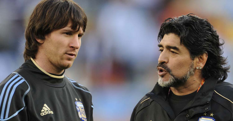 Maradona calls on Messi to continue with Argentina