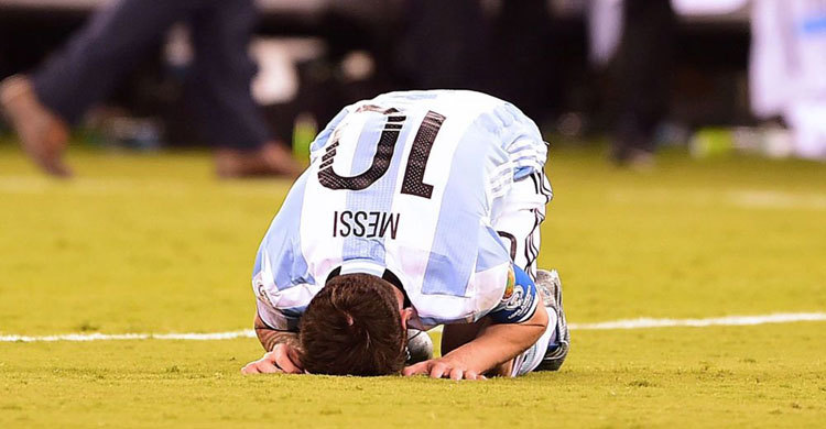Messi was crushed after missing crucial penalty