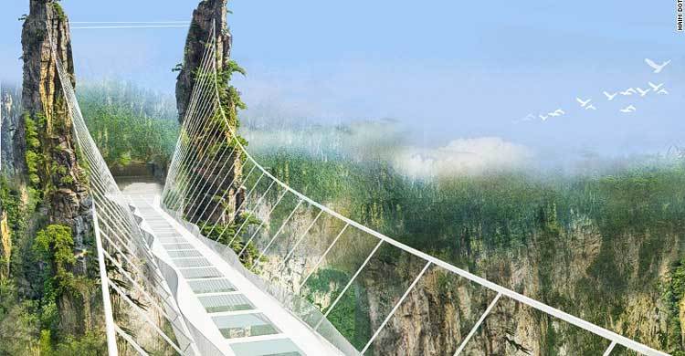 China opens world’s highest glass bridge
