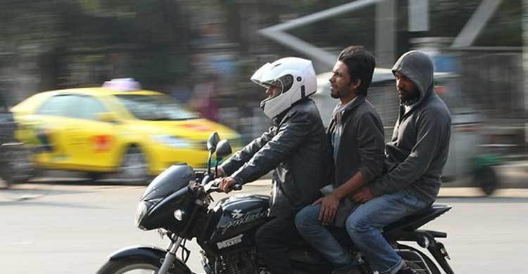 Govt bans three persons on bike: Home Boss