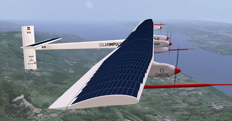 Solar-powered airplane heads to New York City