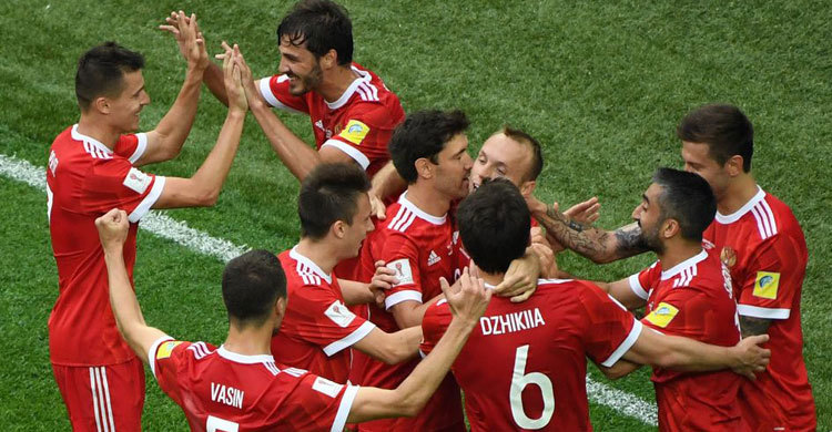 Russia wins Confederations Cup opener
