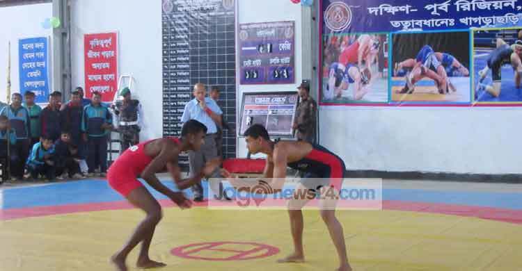 খাগড়াছড়িতে বিজিবির আন্তঃব্যাটালিয়ন কুস্তি প্রতিযোগিতা