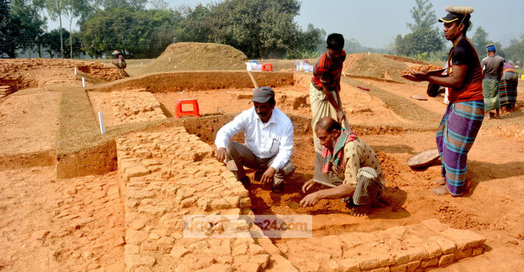 মহাস্থানগড়ের বৈরাগীর ভিটায় প্রত্নতাত্ত্বিক খনন শুরু