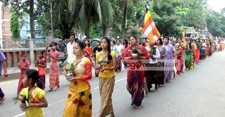 বান্দরবানে উদযাপিত হচ্ছে বৈশাখী পূর্ণিমা