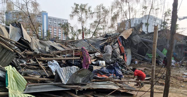 সৈকতে শতাধিক অবৈধ স্থাপনা উচ্ছেদ