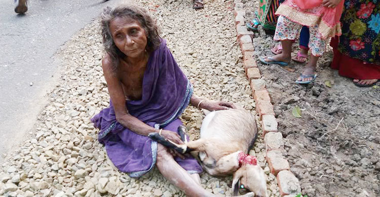 সেই বৃদ্ধার পাশে দাঁড়ালেন পিরোজপুরের ডিসি
