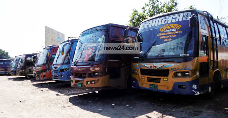 গাইবান্ধায় পরিবহন ধর্মঘট : যাত্রীদের দুর্ভোগ চরমে