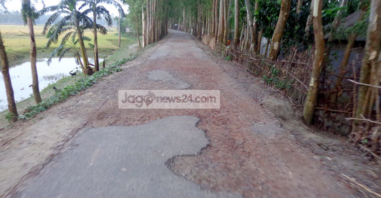 সড়কের কার্পেটিং উঠে গেছে, ভোগান্তিতে মানুষ