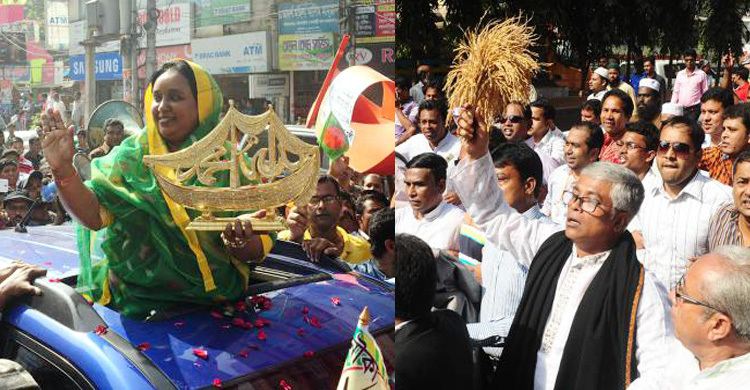 প্রতীক পেয়ে ভোটের প্রচারে প্রার্থীরা