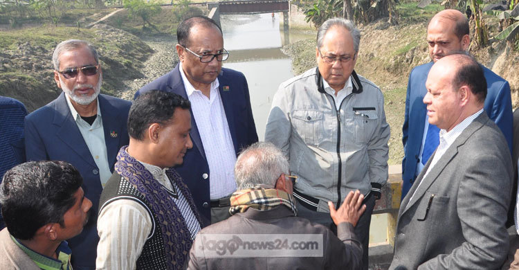যশোরের ভবদহ পরিদর্শনে পানিসম্পদমন্ত্রী-প্রতিমন্ত্রী