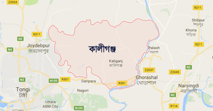 কালীগঞ্জে বাস চাপায় মোটরসাইকেল আরোহী নিহত