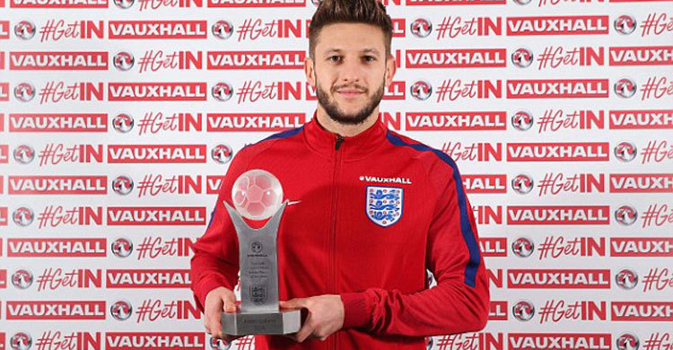 Liverpool`s Adam Lallana voted England player of the year