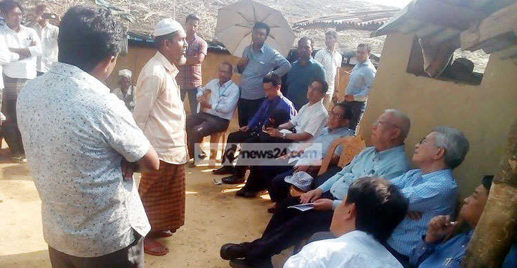 Myanmar’s delegation visits Rohingya camps in Cox’z Bazar