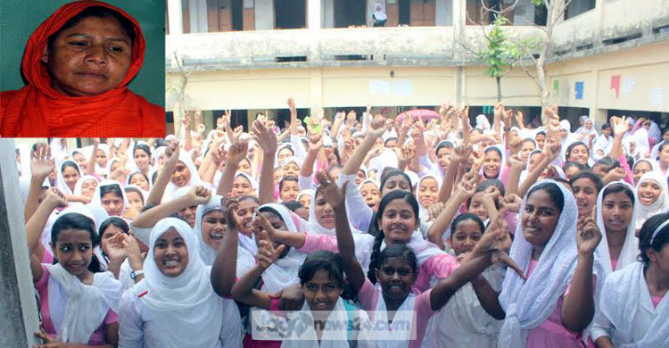 স্কুলছাত্রীকে চুলের মুঠি ধরে মারলেন ঝাড়ুদার