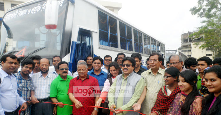 নোবিপ্রবিতে নতুন দুটি বাসের উদ্বোধন