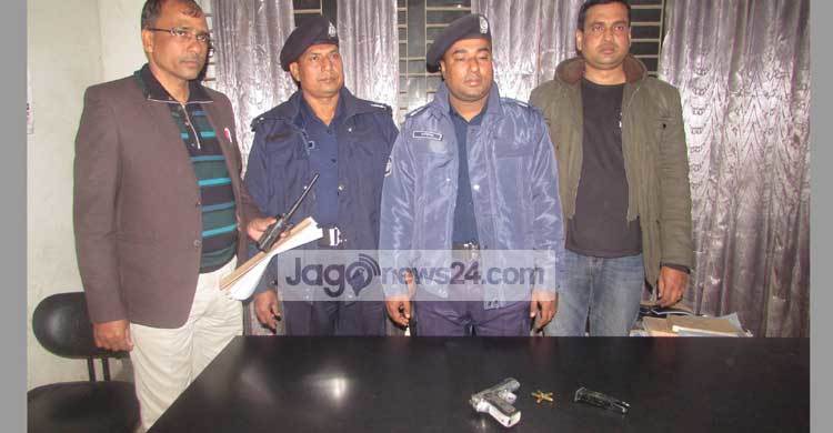 শরীয়তপুরে ম্যাগজিনসহ পিস্তল উদ্ধার