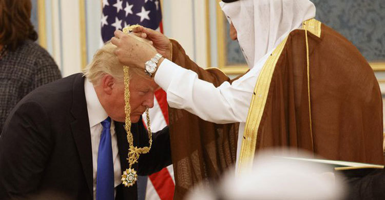King Salman presents Trump with Saudi Arabia’s top civilian honor