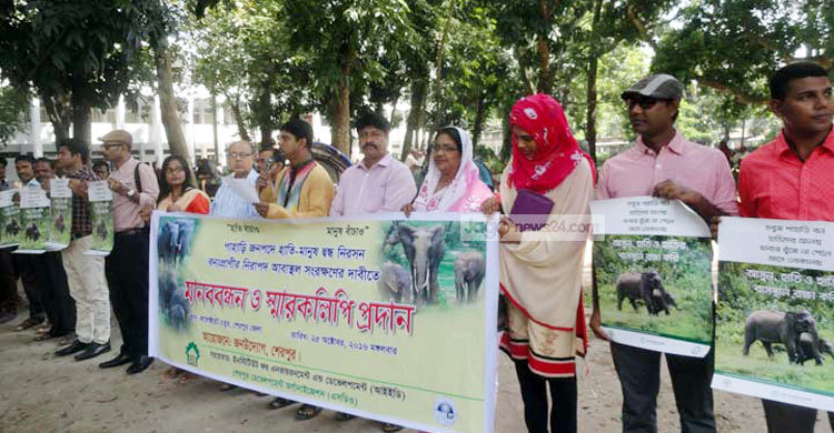 শেরপুরে বন্যহাতির আবাসস্থল সংরক্ষণের দাবি
