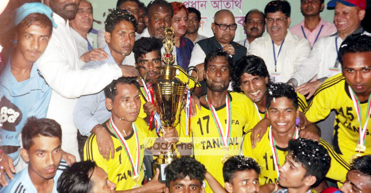 জিএমসিসি গোল্ডকাপ ফুটবলে টাঙ্গাইল চ্যাম্পিয়ন