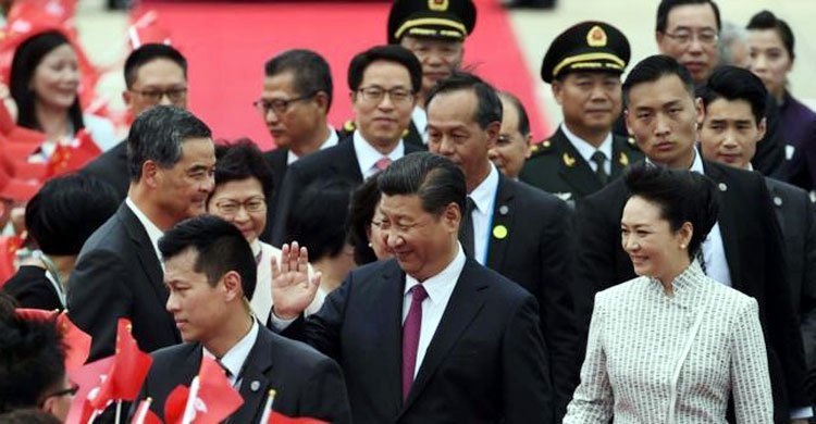 Xi Jinping makes first visit to Hong Kong as leader