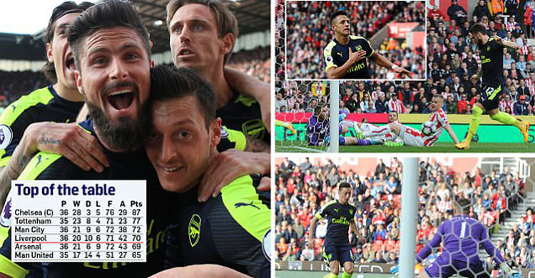 চ্যাম্পিয়ন্স লিগের আশা টিকিয়ে রাখল আর্সেনাল