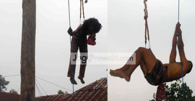 শিব মেলায় ঐতিহ্যবাহী চড়ক খেলা