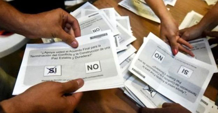কলম্বিয়ায় গণভোটে শান্তিচুক্তি প্রত্যাখ্যান