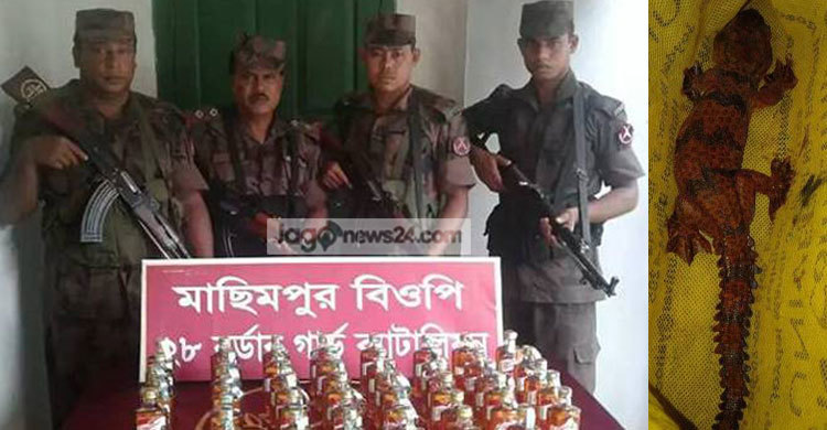 আড়াই কোটি টাকার তক্ষকসহ ভারতীয় মদ উদ্ধার