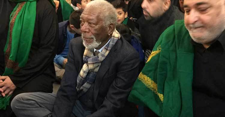 Morgan Freeman attends Ashura ceremony in London 