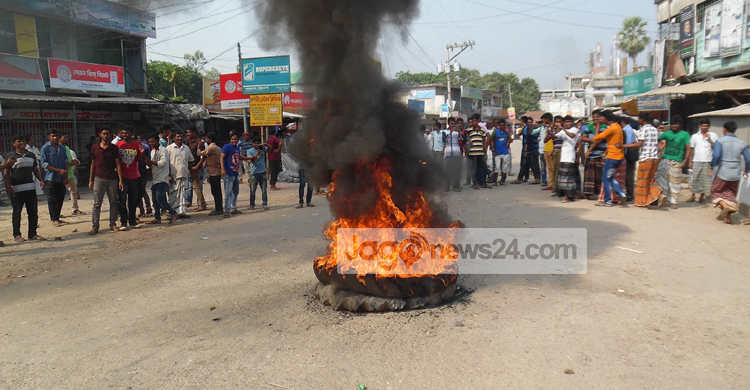 হরতালে অচল পাবনার সুজানগর