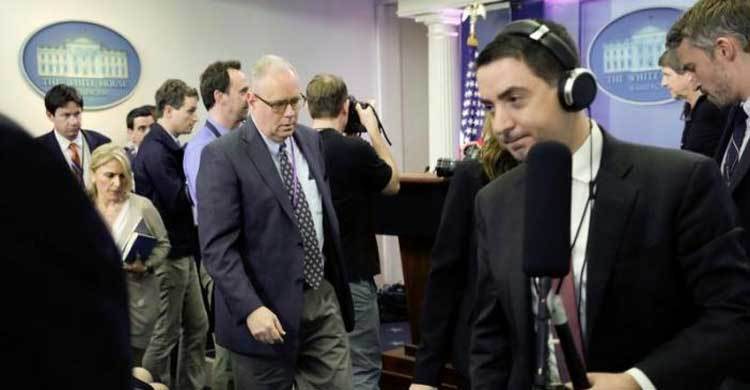 White House bars some news organizations from briefing