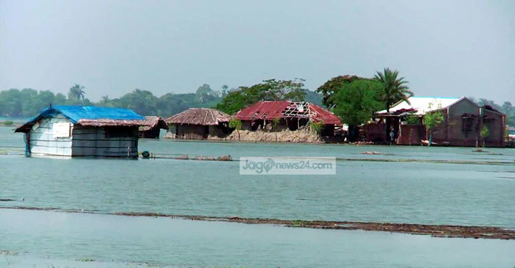 আশাশুনিতে বাঁধ ভেঙে ২৪ গ্রাম প্লাবিত : দিশেহারা মানুষ