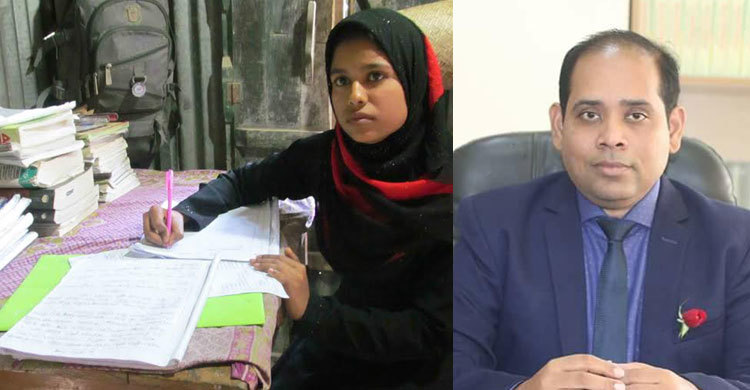 প্রতিবন্ধী তাসলিমার পড়াশোনার দায়িত্ব নিলেন ইউএনও