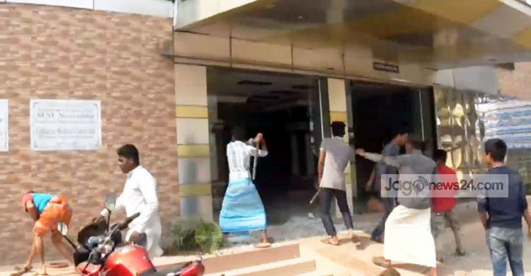 টঙ্গীতে হাসপাতালে রোগীর মৃত্যুর ঘটনায় ভাঙচুর