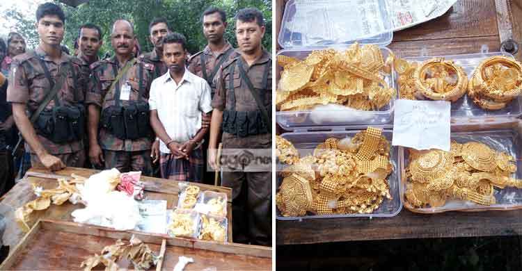 পাখিভ্যানে লুকিয়ে রাখা আড়াই কেজি স্বর্ণালঙ্কার উদ্ধার