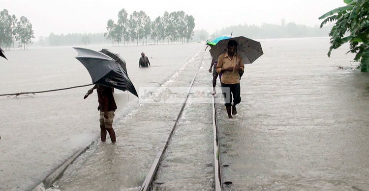 বন্যায় ঠাকুরগাঁও-পঞ্চগড় রেল চলাচল বন্ধ