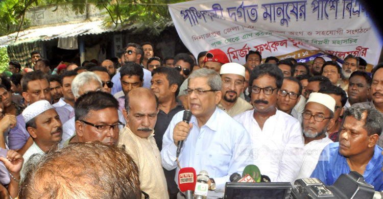 সরকারি দলের ত্রাণ তৎপরতা নেই বললেই চলে : মির্জা ফখরুল