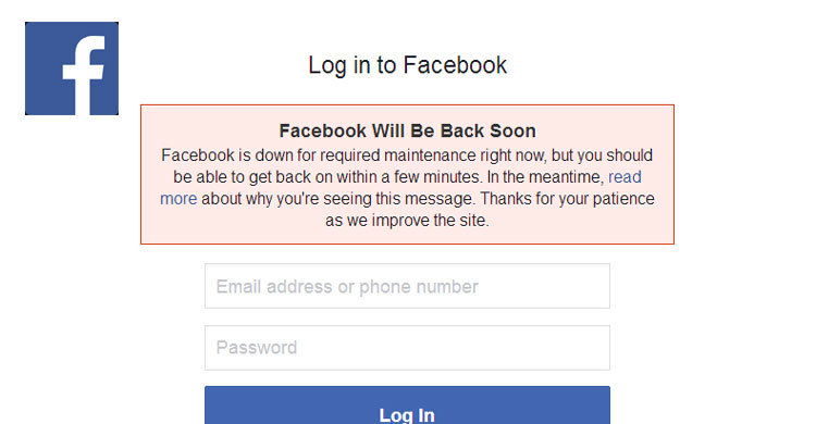 Facebook not working as users struggle to get online