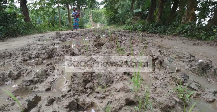 দেড় কিলোমিটার সড়কে নাস্তানাবুদ এলাকাবাসী