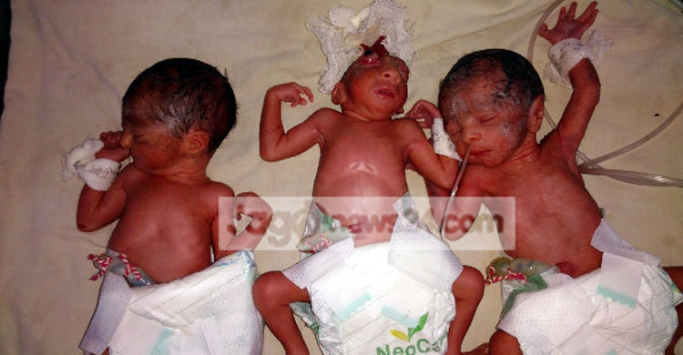 একসঙ্গে ৩ সন্তানের জন্ম দিলেন মা