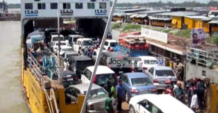 নাব্য সঙ্কটে শিমুলিয়া-কাঁঠালবাড়ি নৌ রুটে ফেরি চলাচল ব্যাহত