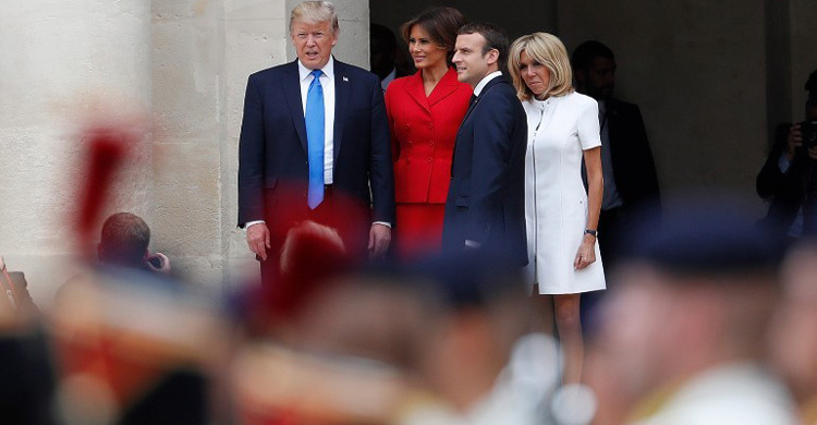 Trump tells first lady of France: ‘You’re in such good shape’