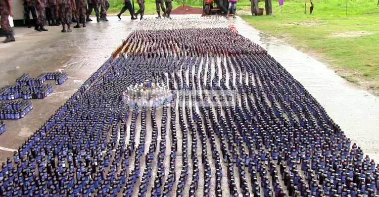 ঝিনাইদহে ৮৩ লাখ টাকার মাদক ধ্বংস