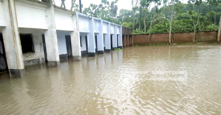 সাতক্ষীরায় টানা বৃষ্টিতে ভেসে গেছে মাছের ঘের