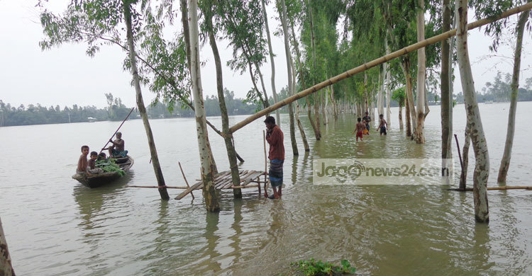 গাইবান্ধায় চরাঞ্চল ও নিম্নাঞ্চল প্লাবিত
