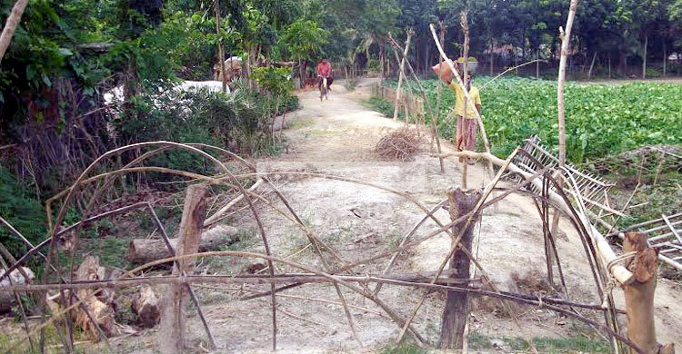 রাস্তা দখল করে প্রভাবশালীর খুঁটি