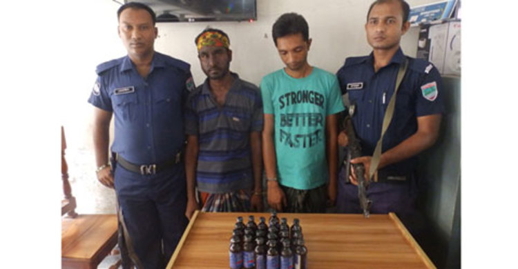 ঝিনাইদহে ফেনসিডিলসহ দুই মাদক ব্যবসায়ী আটক