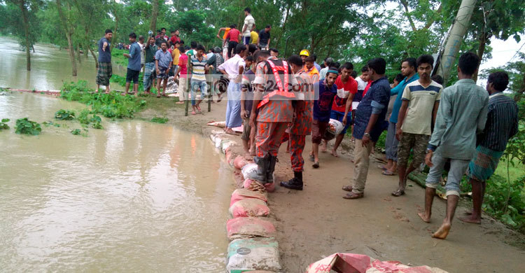 খোয়াই নদীর ভাঙন রোধে বাঁধ নির্মাণ